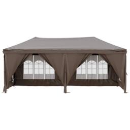 Berkfield Home Folding Party Tent with Sidewalls Taupe 3x6 m - thumbnail 3