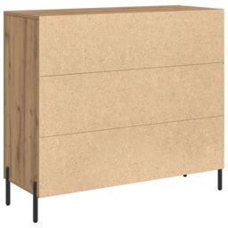Berkfield Home Artisan Oak Sideboard - 90x34x80 cm - Made of Engineered Wood in Brown - Size: 90 x 34 x 80 cm - thumbnail 5