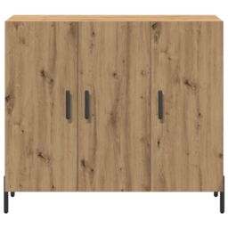 Berkfield Home Artisan Oak Sideboard - 90x34x80 cm - Made of Engineered Wood in Brown - Size: 90 x 34 x 80 cm - thumbnail 6
