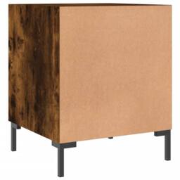 Berkfield Home Modern Bedside Cabinets 2 pcs Smoked Oak 40x40x50 cm Engineered Wood in Brown - Size: 40 x 40 x 50 cm - thumbnail 8