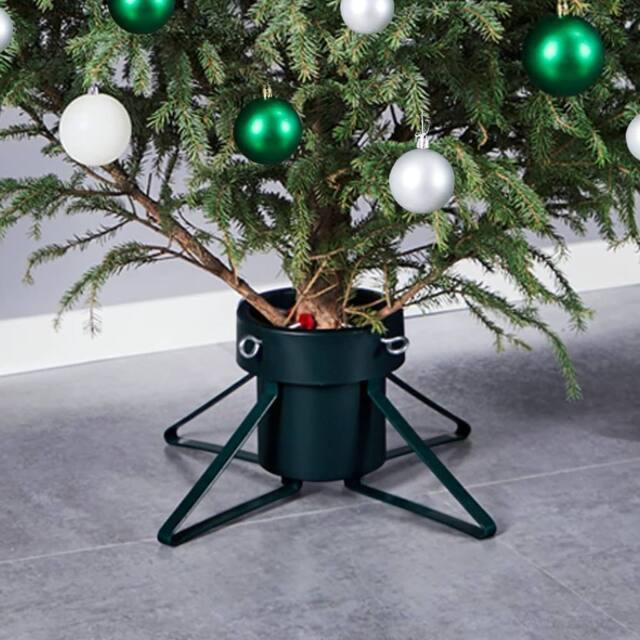 Berkfield Home Christmas Tree Stand Black 46x46x19 cm - Size: 46 x 46 x 19 cm - image 1