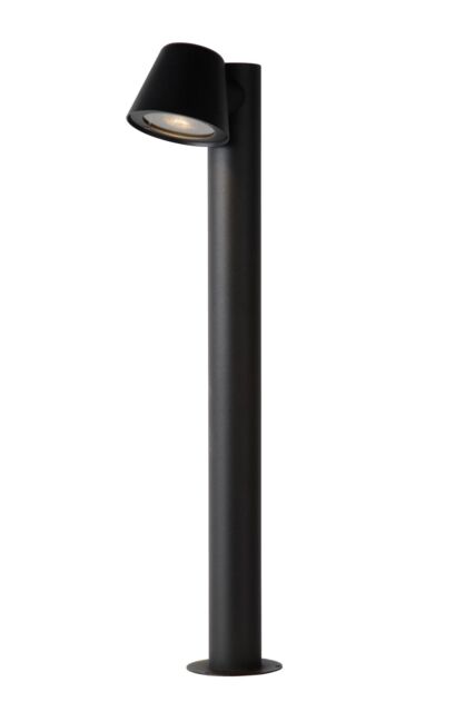 Lucide 'DINGO' Dimmable Rotatable Garden Outdoor LED Bollard Light GU10 in Black - image 1