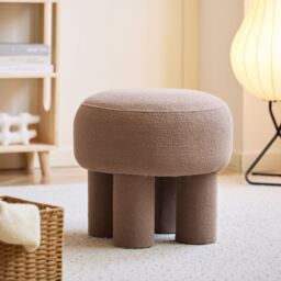 Nordlys Scandinavian Living Room Pouf in Beige - thumbnail 3