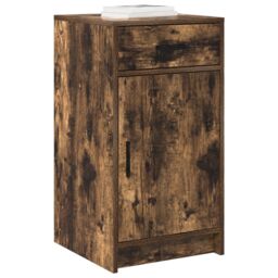 Berkfield Home Sideboard Smoked Oak 40x41x75 cm Engineered Wood in Brown - Size: 40 x 41 x 75 cm - thumbnail 3