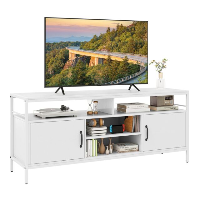 "Gymax TV Stand for TVs up to 65"" 147 CM TV Console Table with Storage-White in White" - image 1