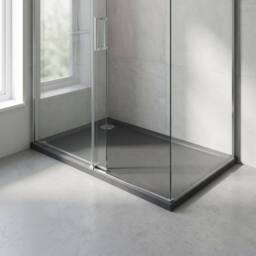Balterley Contemporary Rectangular Shower Tray, 1600x800mm in Grey - thumbnail 4