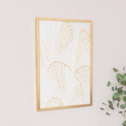 Melody Maison Extra Large Gold Ginkgo Textured Wall Art - 55cm X 80cm - Size: 55 cm X 80 cm - thumbnail 6