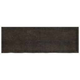 Berkfield Home Wall Shelf Dark Grey 180x60x(2-6) cm Treated Solid Wood Oak - thumbnail 1