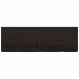 Berkfield Home Wall Shelf Dark Grey 180x60x(2-6) cm Treated Solid Wood Oak - thumbnail 3