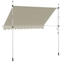 Berkfield Home Manual Retractable Awning 300 cm Cream in Beige - thumbnail 4