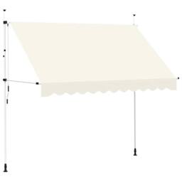 Berkfield Home Manual Retractable Awning 300 cm Cream in Beige - thumbnail 2