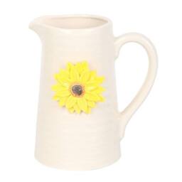 Something Different Hello Sunshine Ceramic Sunflower Flower Jug in Bright Yellow - thumbnail 1
