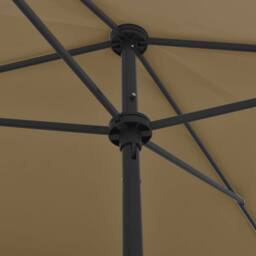 Berkfield Home Beach Umbrella Taupe 200x125 cm in Beige - thumbnail 6