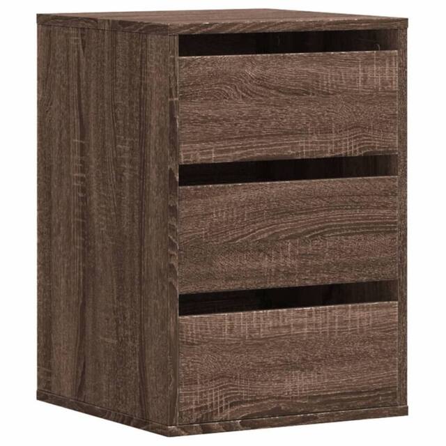 Berkfield Home Corner Chest of Drawers Brown Oak 40x41x58 cm Engineered Wood - Size: 40 x 41 x 58 cm - image 1