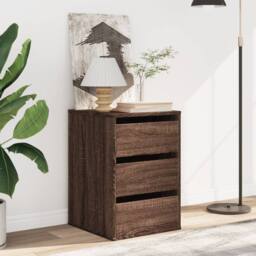 Berkfield Home Corner Chest of Drawers Brown Oak 40x41x58 cm Engineered Wood - Size: 40 x 41 x 58 cm - thumbnail 3