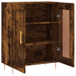 Berkfield Home Sideboard Smoked Oak 69.5x34x90 cm Engineered Wood in Brown - thumbnail 6