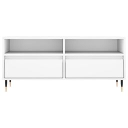 Berkfield Home TV Cabinet White 100x34.5x44.5 cm Engineered Wood - thumbnail 5