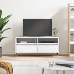 Berkfield Home TV Cabinet White 100x34.5x44.5 cm Engineered Wood