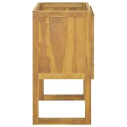 Berkfield Home Bathroom Cabinet 90x45x75 cm Solid Wood Teak in Brown - Size: 90 x 45 x 75 cm - thumbnail 4