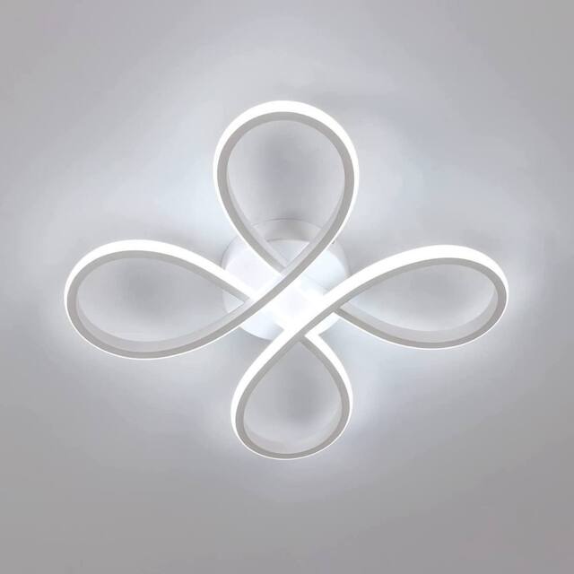 Pheashine White 40cm Flower LED Ceiling Light 28W 6500K Aluminum Acrylic - image 1