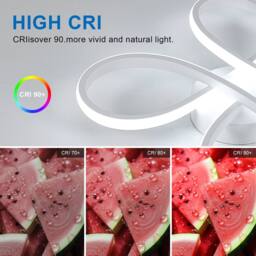 Pheashine White 40cm Flower LED Ceiling Light 28W 6500K Aluminum Acrylic - thumbnail 3