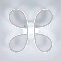 Pheashine White 40cm Flower LED Ceiling Light 28W 6500K Aluminum Acrylic - thumbnail 2