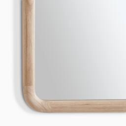 FurnitureboxUK Rowena Oak Wood Small 80x40cm Rectangle Wall Mirror in Light Brown - Size: 80x40 cm - thumbnail 6