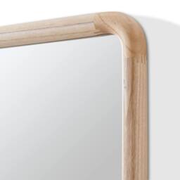 FurnitureboxUK Rowena Oak Wood Small 80x40cm Rectangle Wall Mirror in Light Brown - Size: 80x40 cm - thumbnail 7