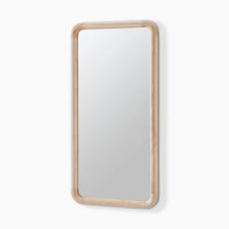 FurnitureboxUK Rowena Oak Wood Small 80x40cm Rectangle Wall Mirror in Light Brown - Size: 80x40 cm - thumbnail 4