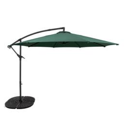 Monstershop Cantilever Parasol 3m With Full Fan Base - Green - thumbnail 1