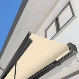 Primrose Awnings Deluxe Full Cassette Electric Awning Wireless Remote 4.5m With Lights in Off-White - thumbnail 8