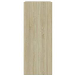 Berkfield Home 2-Tier Book Cabinet Sonoma Oak 60x30x76.5 cm Engineered Wood in Brown - thumbnail 5