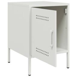 Berkfield Home Bedside Cabinet White 36x39x50.5 cm Steel - thumbnail 9
