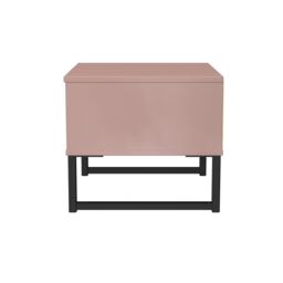 Ready Assembled 2 U Fuji 1 Drawer Bedside (Ready Assembled) in Dusty Pink - thumbnail 3