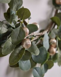 Dibor Giant Eucalyptus Christmas Door Wreath 55cm with Garland 2m in Green - thumbnail 4