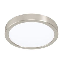 Loops Wall / Ceiling Light Satin Nickel 210mm Round Surface Mounted 16.5W LED 4000K in Metallics - thumbnail 1