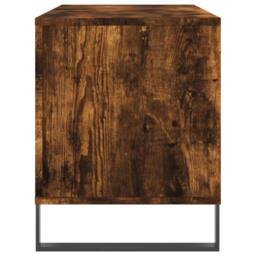 Berkfield Home Record Cabinet Smoked Oak 100x38x48 cm Engineered Wood in Brown - Size: 100 x 38 x 48 cm - thumbnail 5
