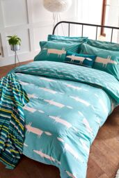 Scion 'Mr Fox Cotton' Standard Pillowcase Pair in Teal - thumbnail 3