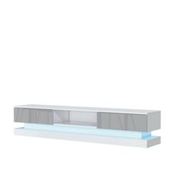 Mex Furniture LTD TV Unit Bloom 180cm - White & Grey Gloss Doors & LED Lights - thumbnail 9