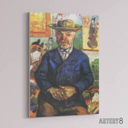 "Artery8 Portrait of Pere Tanguy Van Gogh Vintage Canvas Wall Art - Size: W24"" x H32""" - thumbnail 2