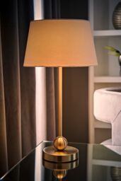 ValueLights Theydon Silver Table Lamp - thumbnail 2