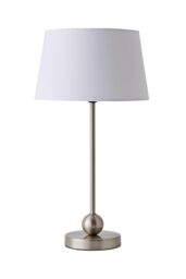 ValueLights Theydon Silver Table Lamp - thumbnail 6