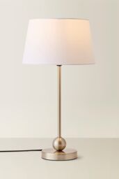 ValueLights Theydon Silver Table Lamp - thumbnail 3