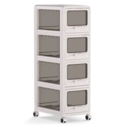 Havendro 4 Tier Rolling Plastic Drawer Storage Utility Cart in White