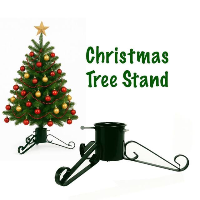 Almineez Heavy-Duty Metal Christmas Tree Stand for Artificial & Real Trees in Green - image 1