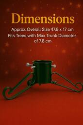 Almineez Heavy-Duty Metal Christmas Tree Stand for Artificial & Real Trees in Green - thumbnail 4