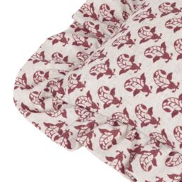Furn Lulah Block Printed Ruffle Cushion in Red - Size: 45 cm x 45 cm - thumbnail 5
