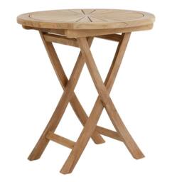 Charles Bentley Teak Folding Bistro Table - Sundial Top in Natural - thumbnail 6