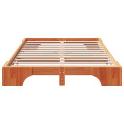 Berkfield Home Bed Frame Wax brown Wood 120 x 200 cm Brown Bed Frame - thumbnail 6