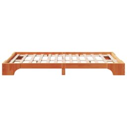 Berkfield Home Bed Frame Wax brown Wood 120 x 200 cm Brown Bed Frame - thumbnail 7